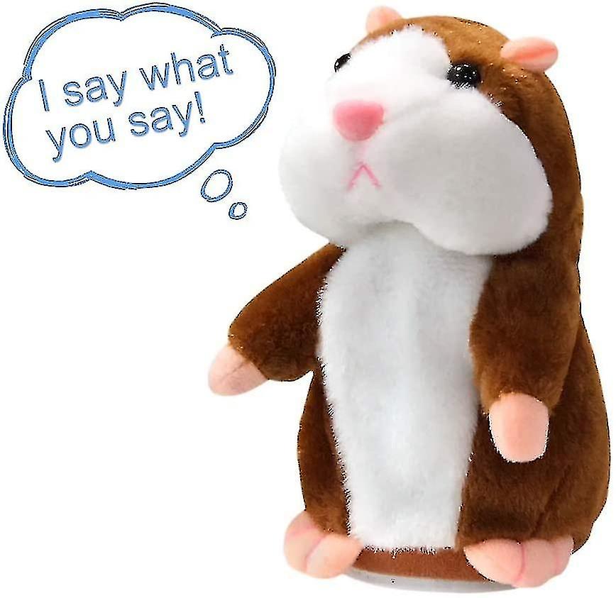 Talking Hamster Plush Toy Repeat What You Say Funny Kids Stuffed Interactive Toy