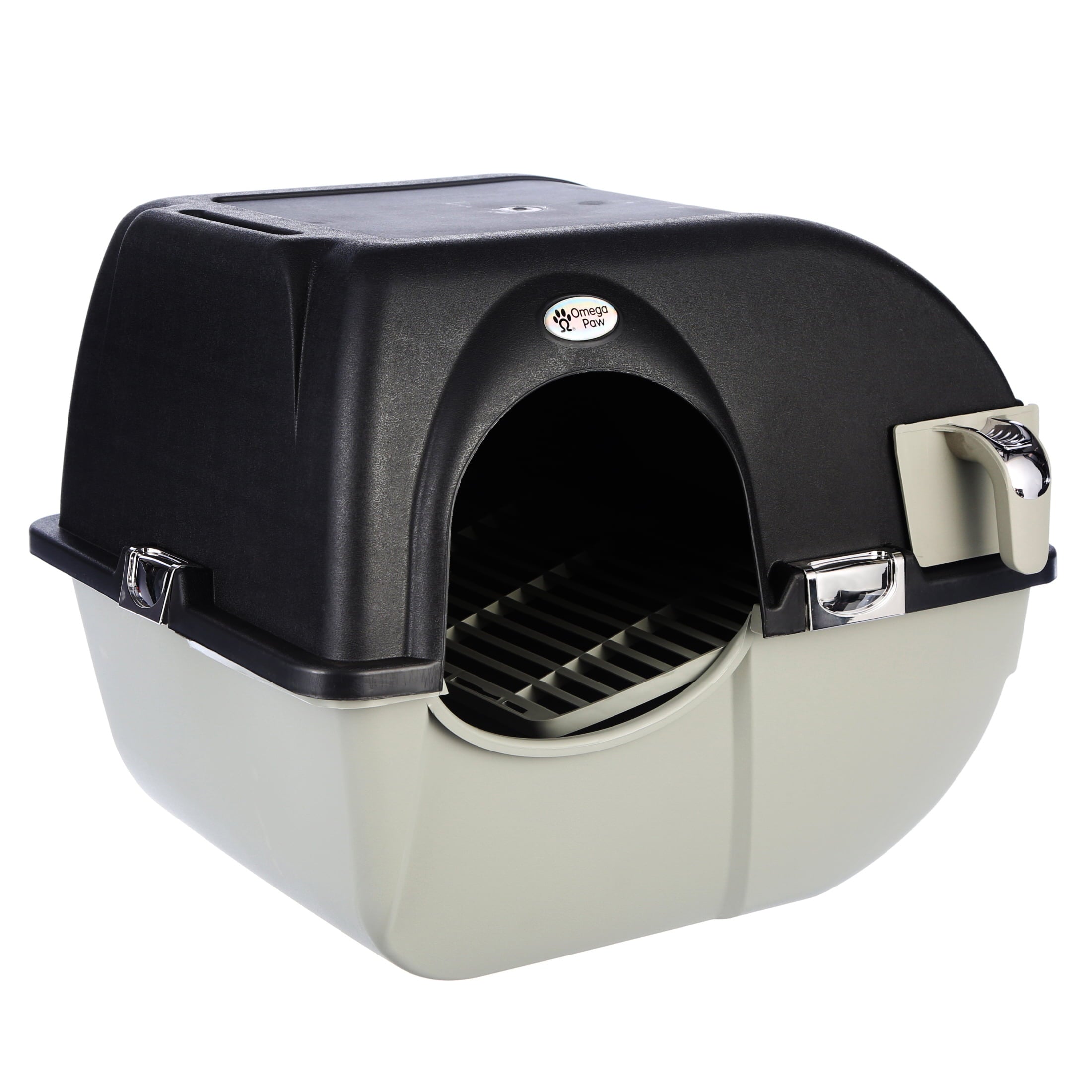 Omega Paw Elite Self-Cleaning Litter Box， Black