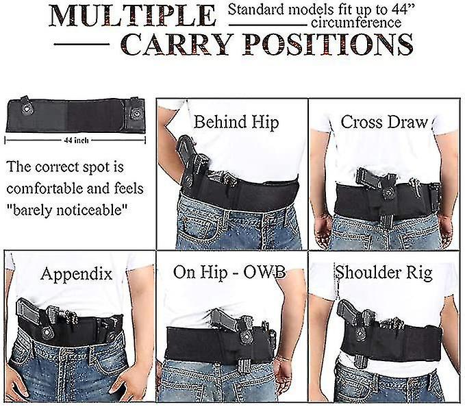 Hunting Belly Band Holster Neoprene Gun Holster Waist Concealed Carry Tactical For G1ock 19 Beretta Pistol Revolver