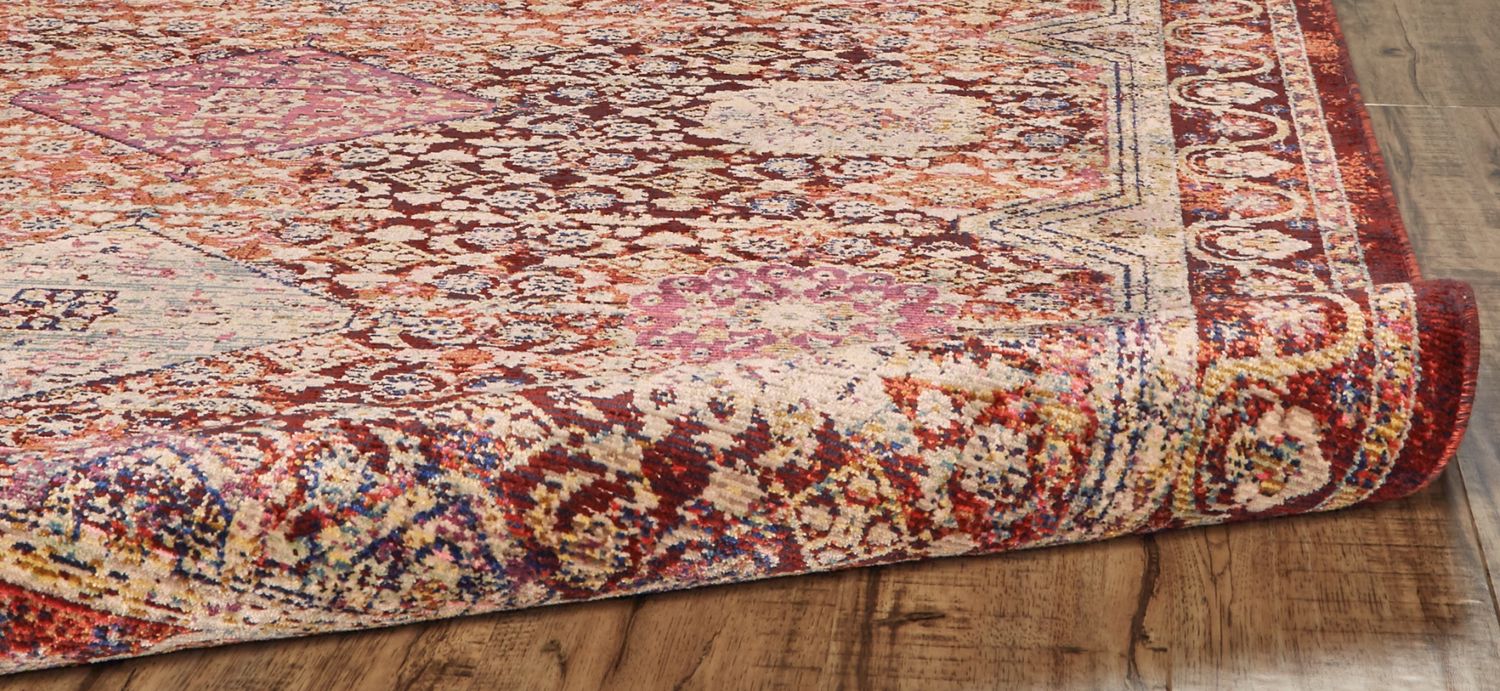 Tessina Rust and Pink Rug by BD Fine