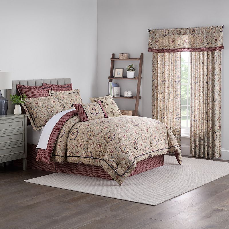 Waverly Castleford Damask 4-Piece Comforter Set or Euro Sham