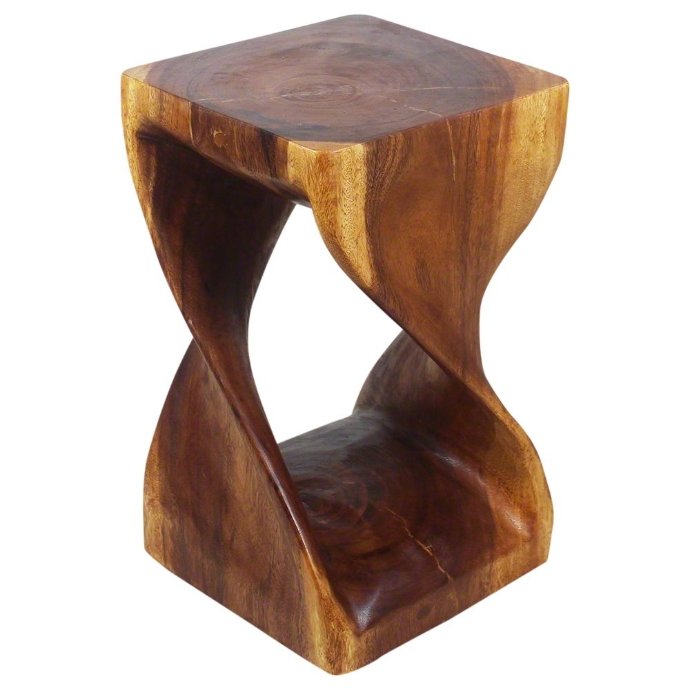 Haussmann? Original Wood Twist Stool 12 X 12 X 20 In High Walnut Oil - 12 x 12 x 20