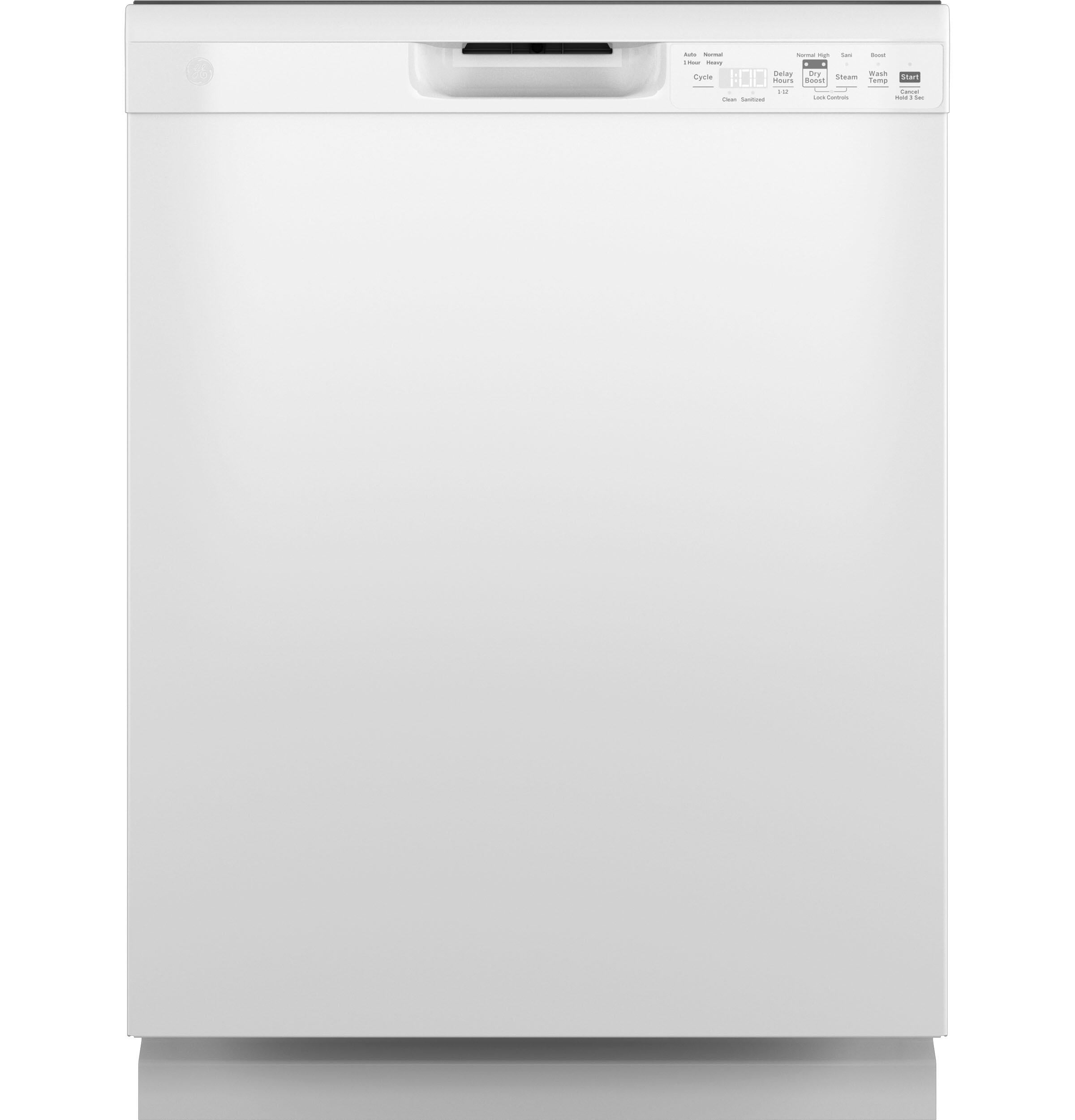 Ge Appliances GDF550PGRWW Ge® Front Control With Plastic Interior Dishwasher With Sanitize Cycle & Dry Boost