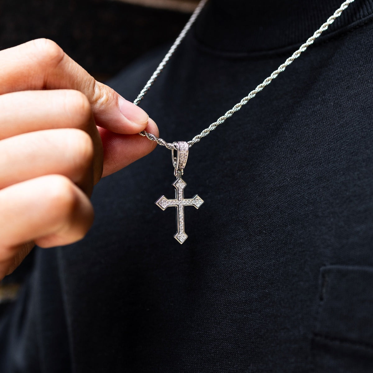 Celtic Cross V.2 in White Gold