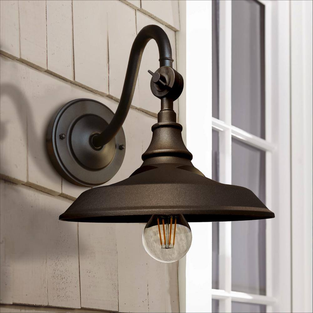 CLASSY CAPS Dark Bronze SolarBattery Operated Outdoor Barn Light Sconce SBL738