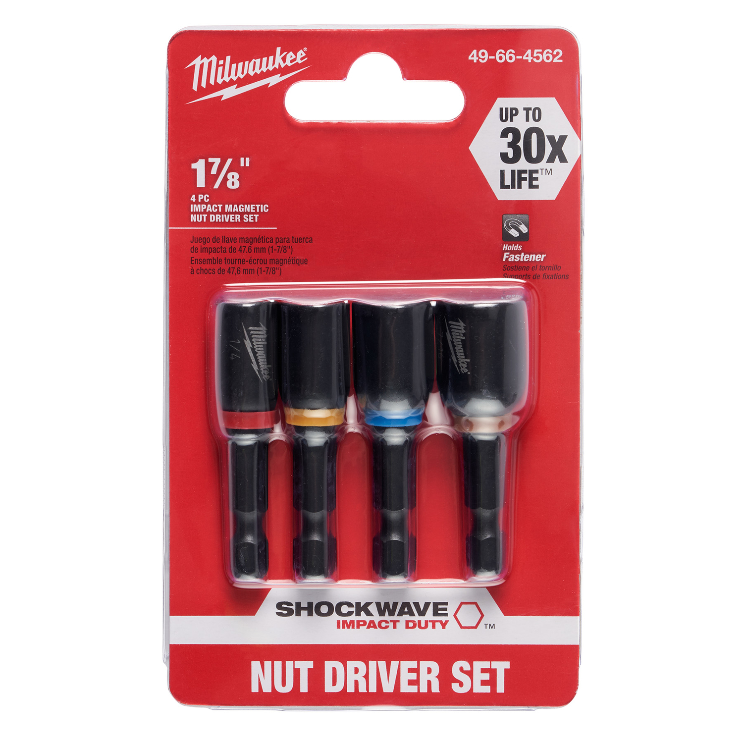 MW Shockwave 1-7/8 in. L Steel Nut Driver Set 4 pc