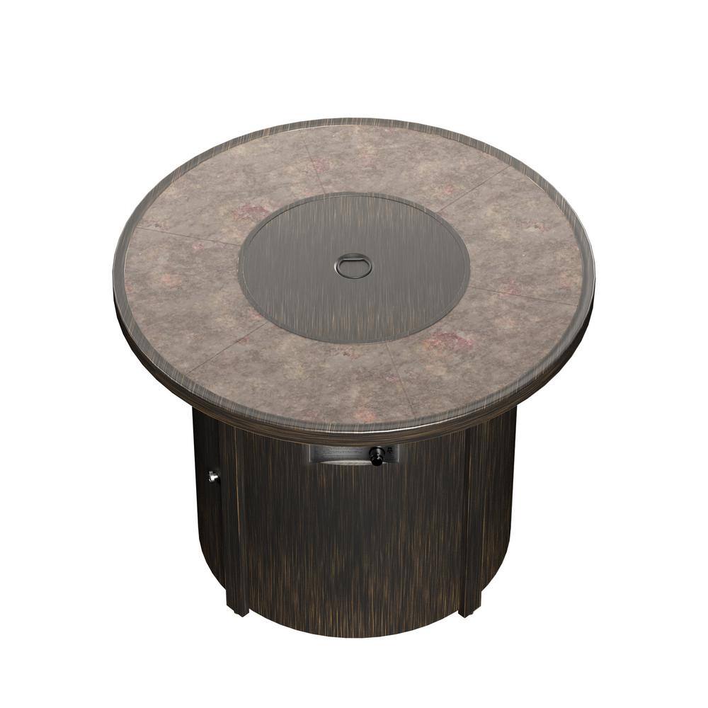 WESTIN OUTDOOR HeatPro 32 in. Round Propane Gas Fire Pit Table 30000 BTU OH3003