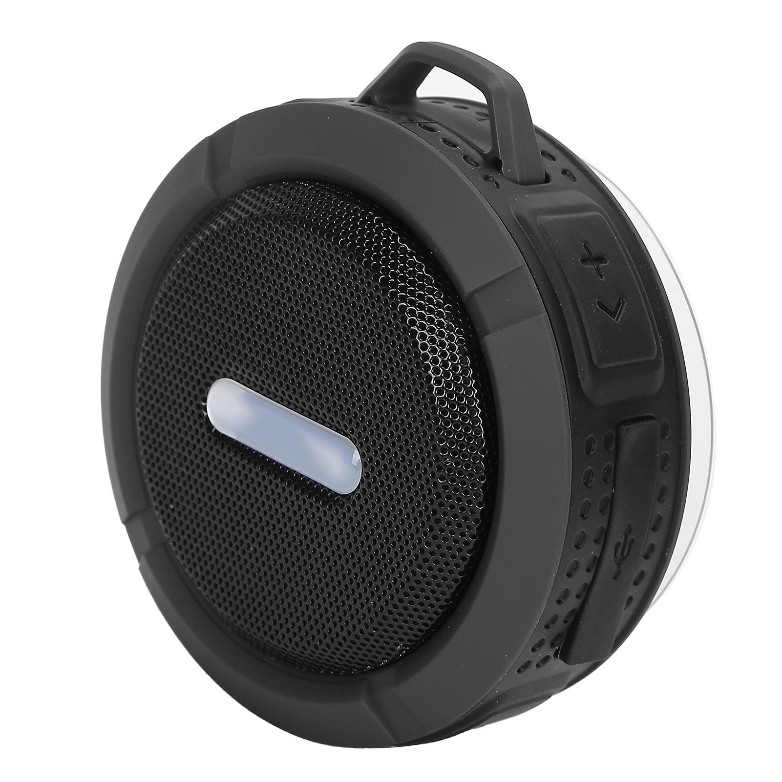 C6 Bluetooth Speaker With Suction Cup Carabiner Waterproof Mini Subwoofer For Outdoor Sportsdark Gray