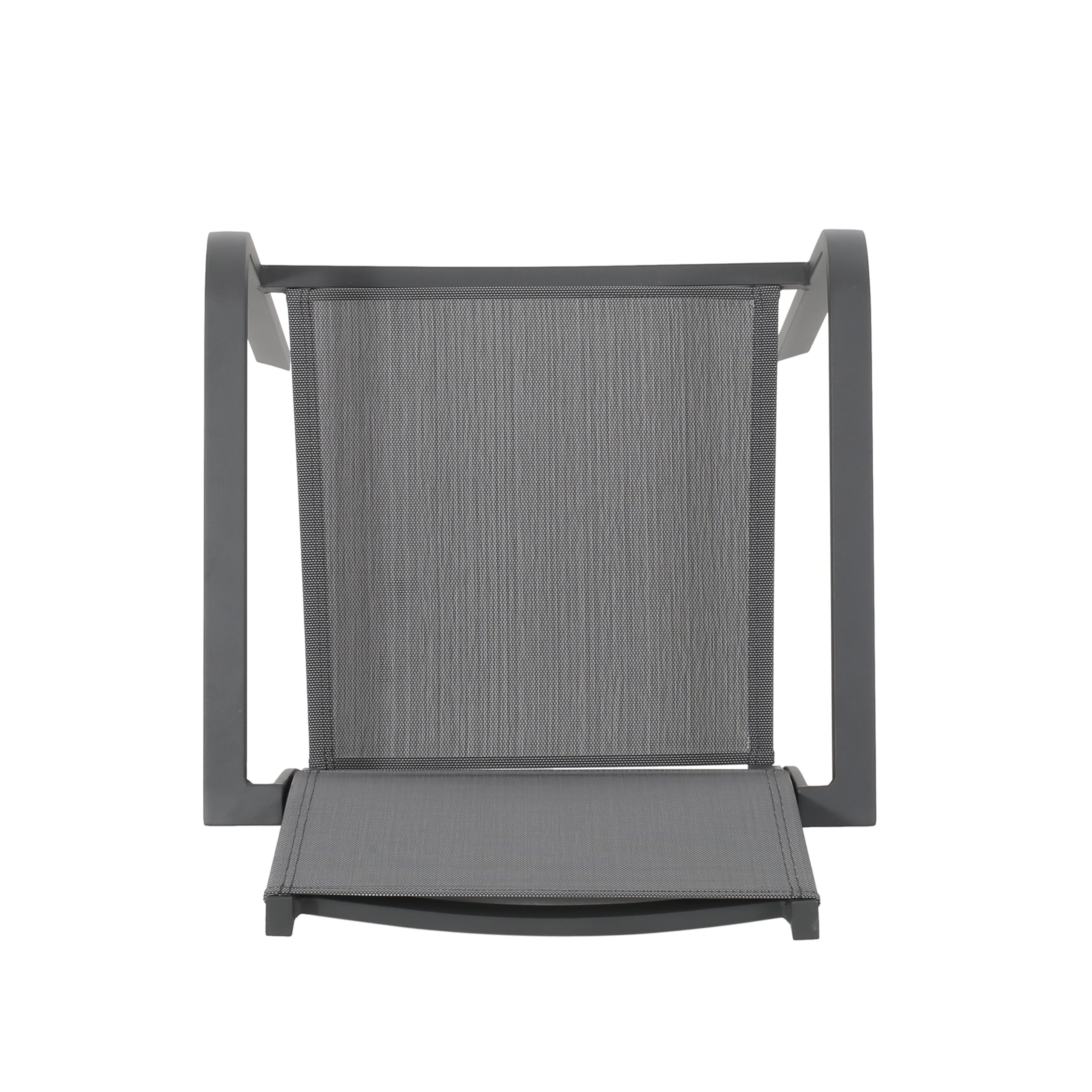 Martin Outdoor Modern Aluminum Dining Chair with Mesh Seat (Set of 2)