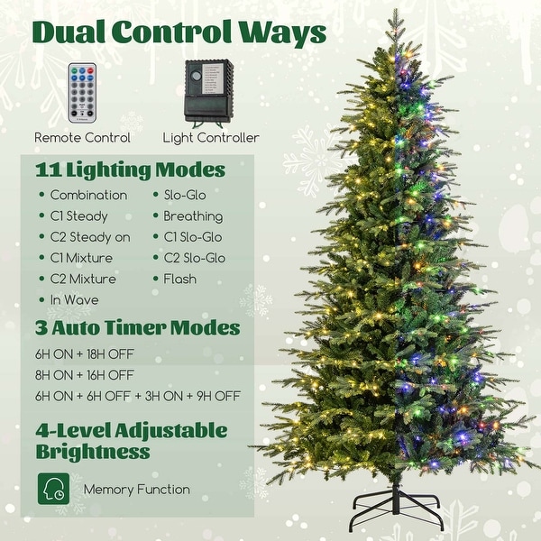 Costway 6/7.5/9 FT Artificial Christmas Tree with 714/1162/1770 Branch