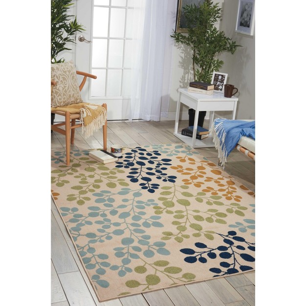 Nourison Caribbean Ivory Indoor outdoor Area Rug