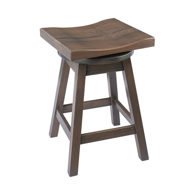 Swivel Urban Bar Stool in Quarter Sawn Oak Wood