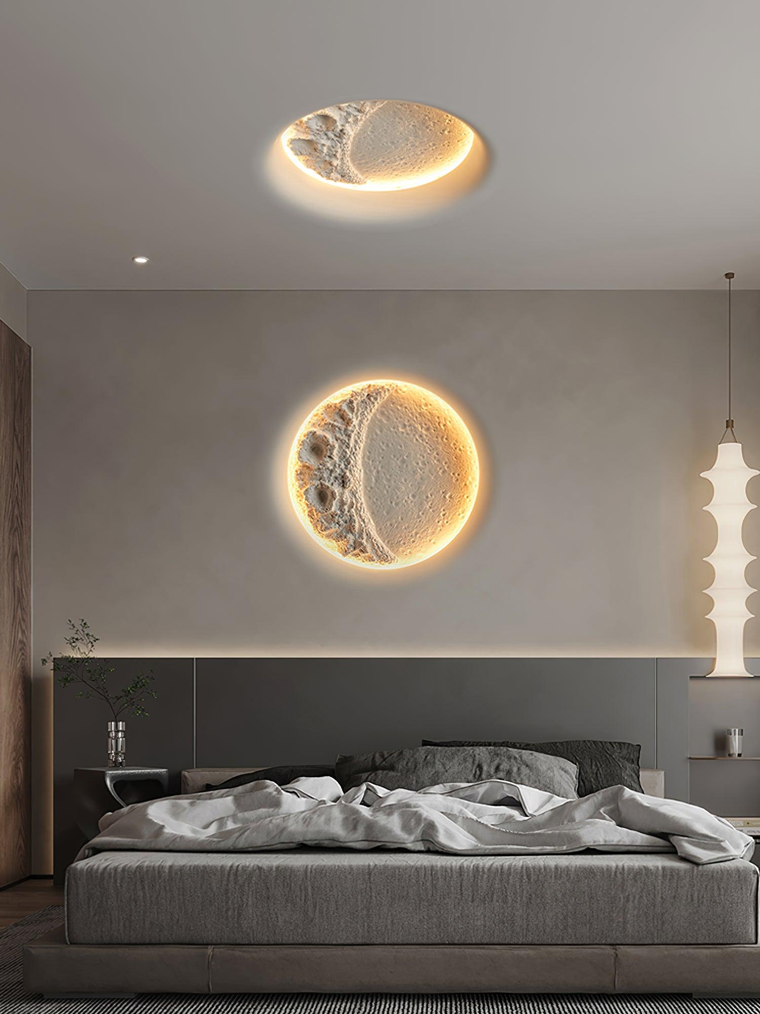 Gypsum Moon Wall Lamp