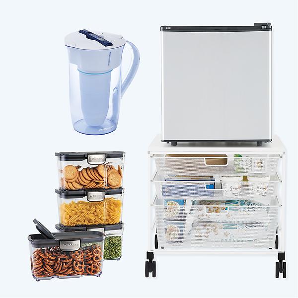 Dorm Complete Fridge Cart amp Water Station Bundle