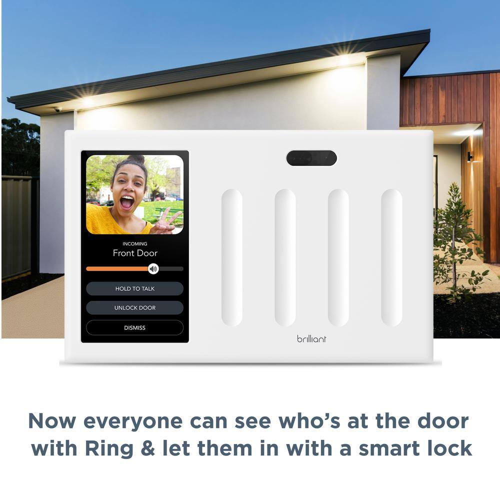 Brilliant Smart Home Control 4-Switch Panel - Alexa Google Assistant Apple Homekit Ring Sonos and More BHA120US-WH4