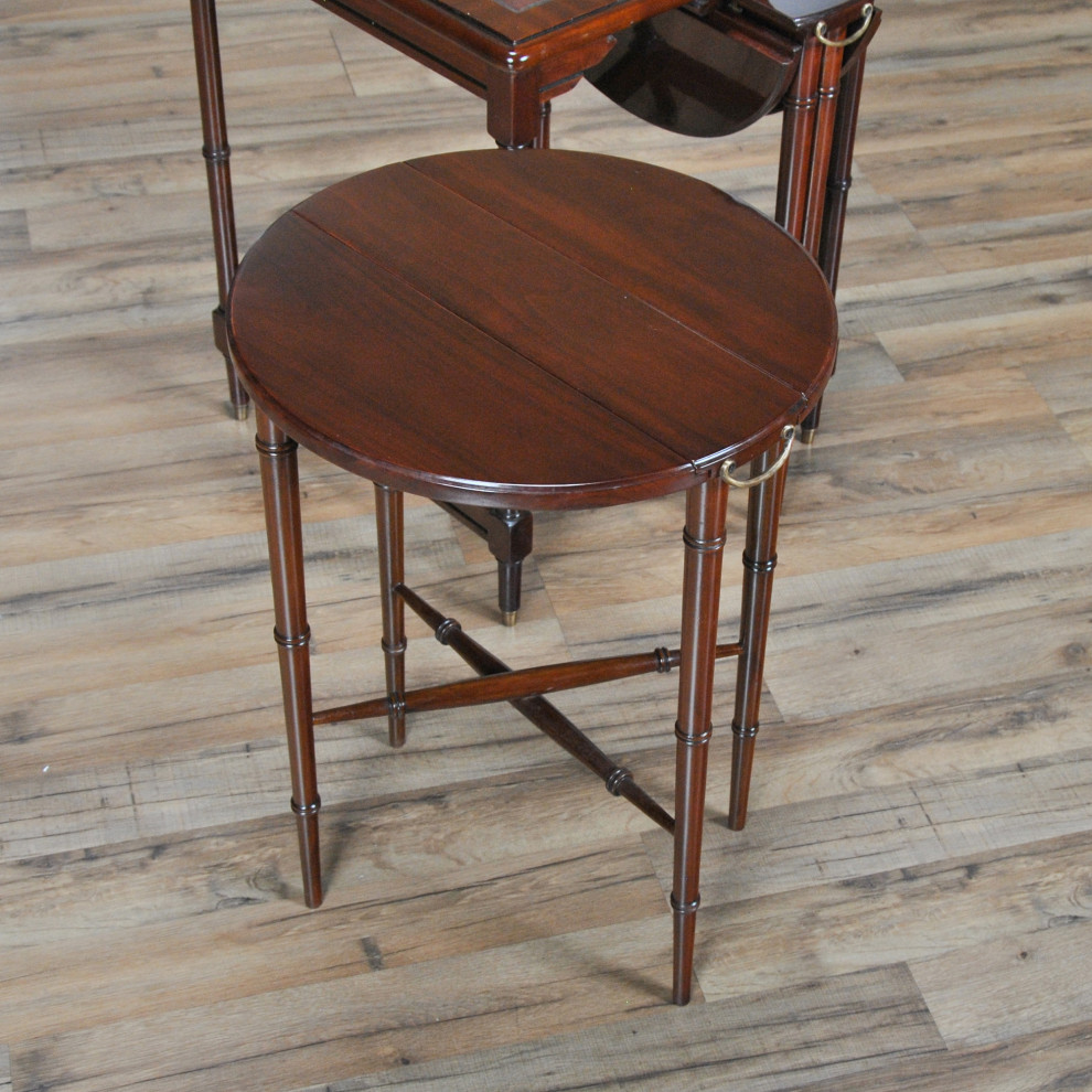 Tall Table Set With Leather Top   Traditional   Coffee Table Sets   by Niagara Furniture  Houzz