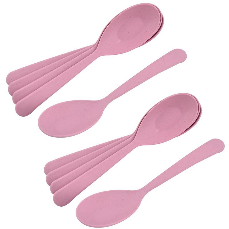 Kitchen Restaurant Plastic Rice Soup Serving Spoon Scoop 6.3 Length 10pcs