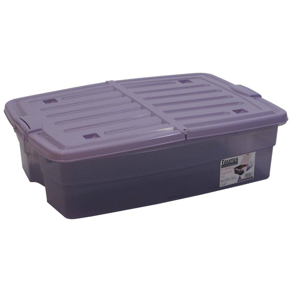 10 Gal. Underbed Storage Organizer Tote in Lavender 7421LV