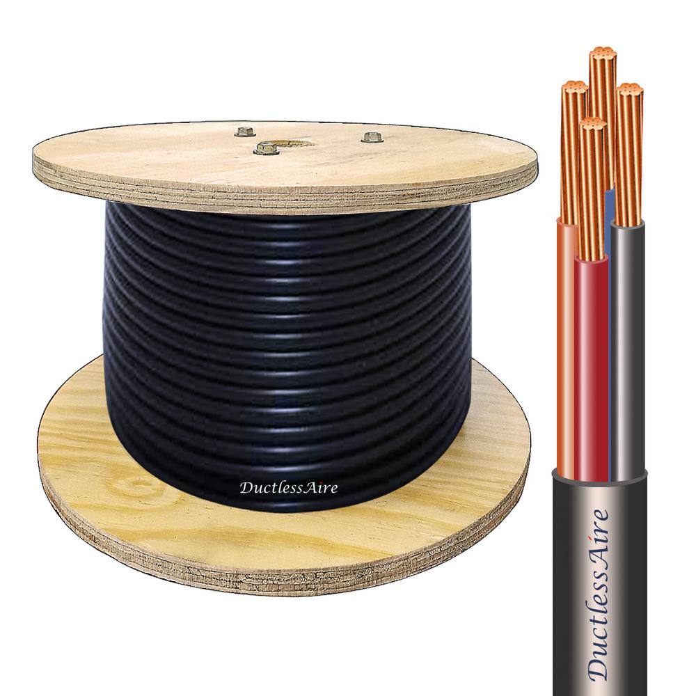 DuctlessAire 144 in. x 100 ft. Wire for Ductless Mini Split Air Conditioner Heat Pump Systems Universal 14-4-VNTC-100