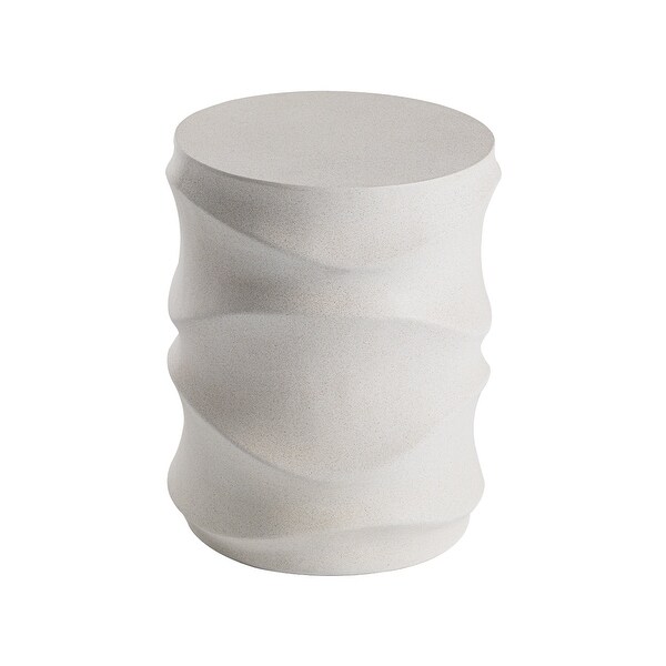 COSIEST Outdoor WavePatterned Column Side Table