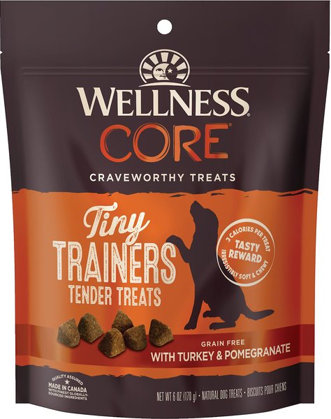 Wellness CORE Tiny Trainers Tender Turkey and Pomegranate Dog Treats， 6-oz bag