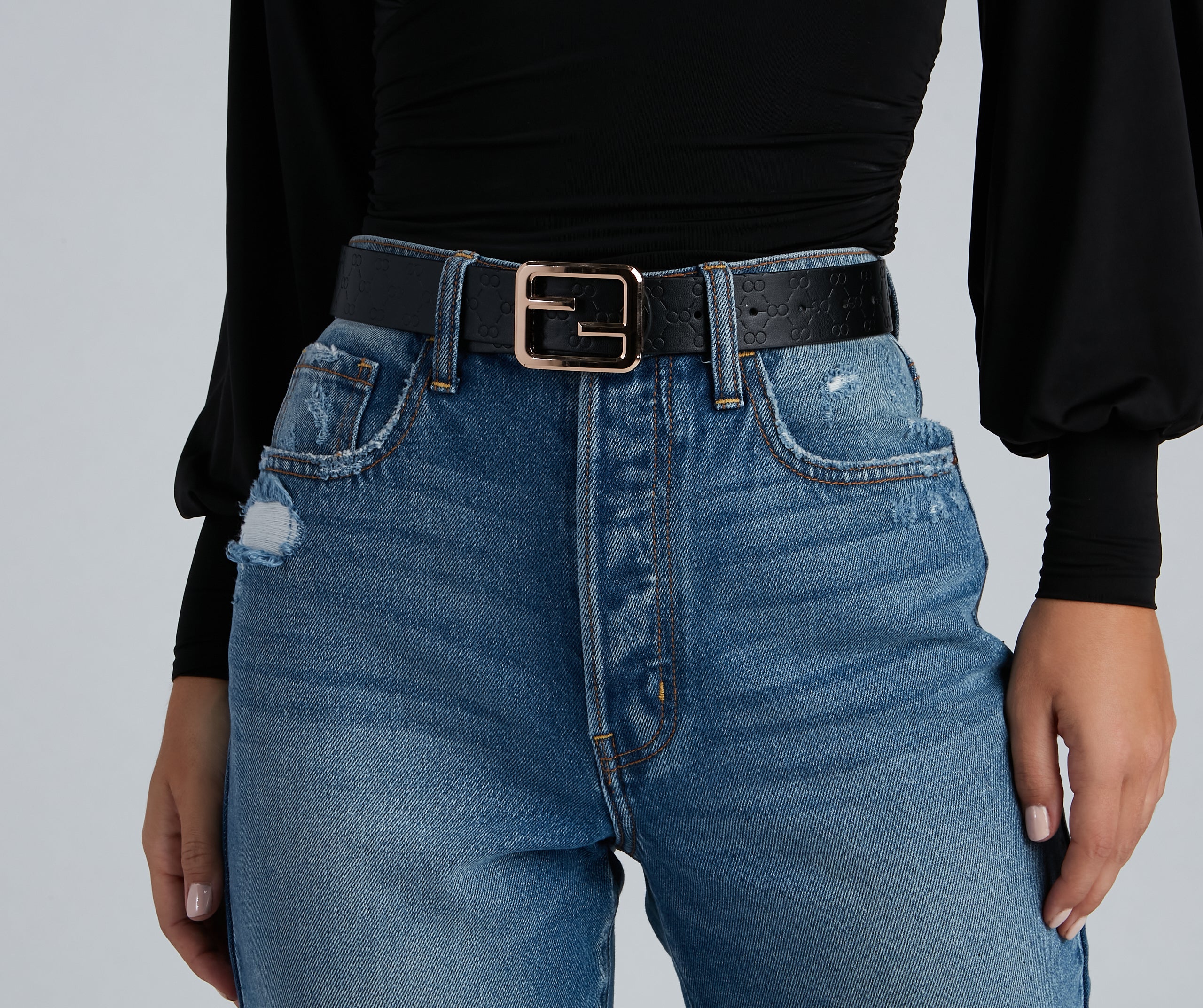 Major Glam Faux Leather Belt