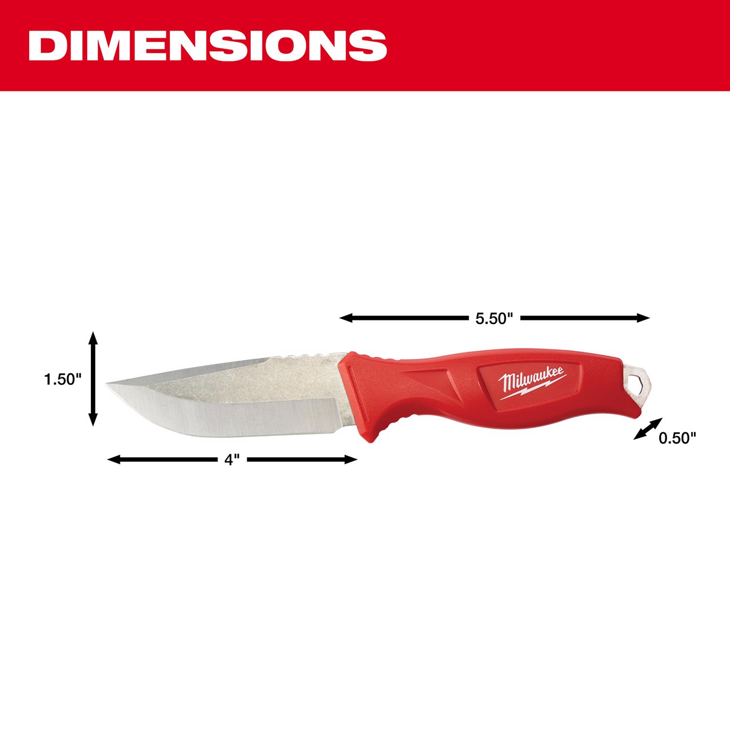 MW 9-1/2 in. Fixed Blade Knife Red 1 pc