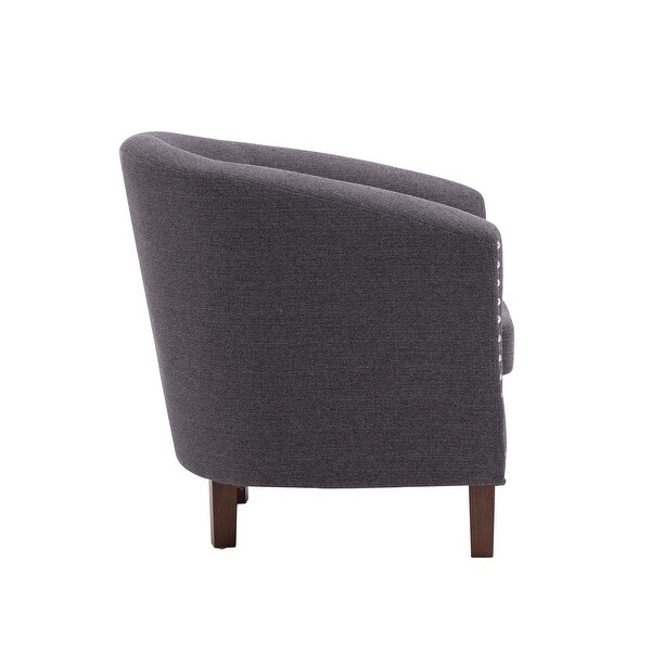 Porthos Home Bella Fabric Upholstered Accent Chair with Rubberwood Legs