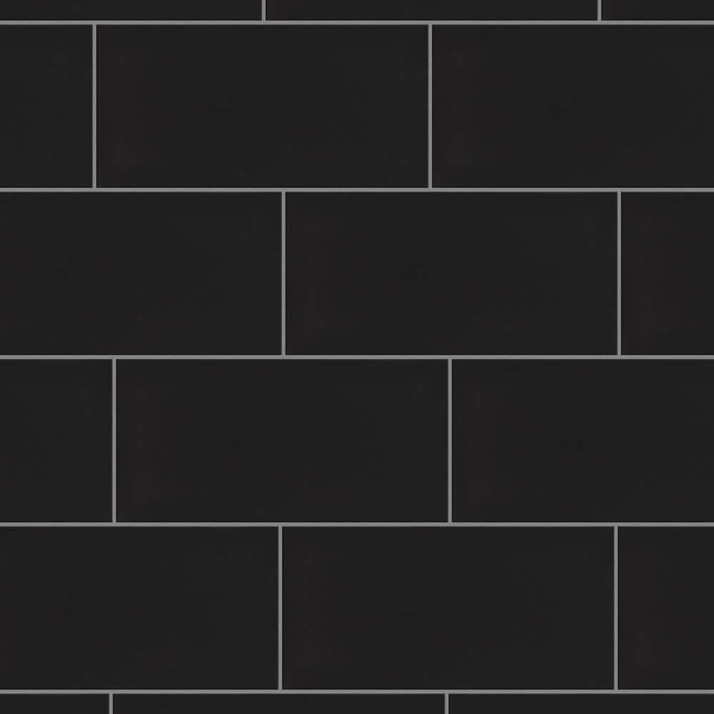 Merola Tile Crown Heights 3 in. x 6 in. Matte Black Ceramic Wall Tile (6.03 sq. ft. Case) WEB3CHMB