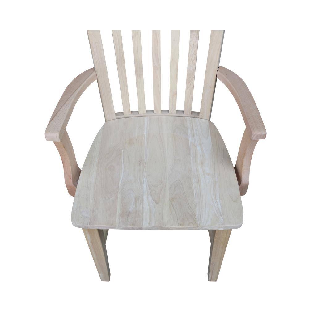 International Concepts Unfinished Wood Mission Dining Chair C-465A