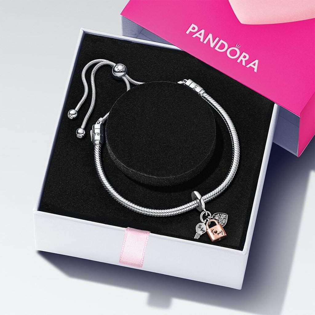 PANDORA  Padlock & Heart Bracelet Gift Set - Two-tone