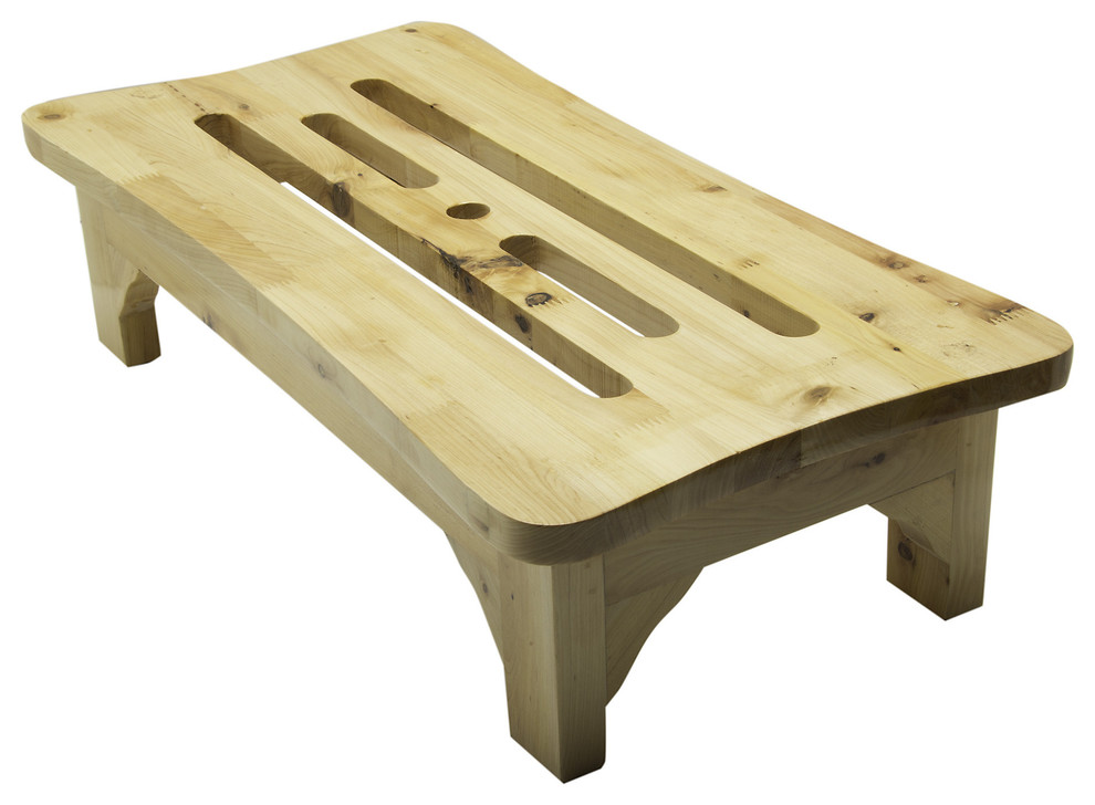 24 quotSolid Wood Stepping Stool For Easy Access   Transitional   Vanity Stools And Benches   by Timeout PRO  Houzz