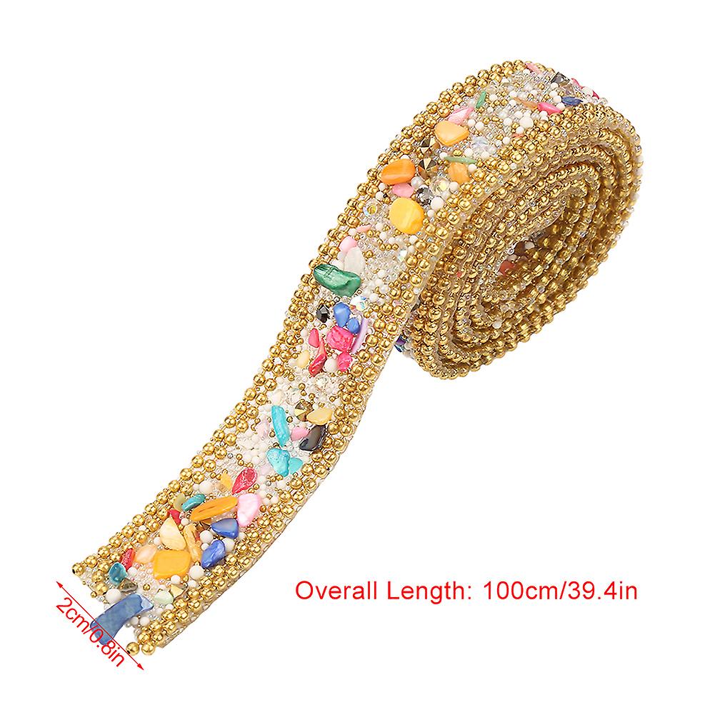 100*2cm Rhinestone Ribbon Sparkle Small Diamond Wrap Roll Decoration (#03)