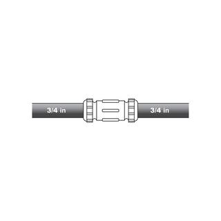 The Plumber's Choice Brass Compression Coupling Fitting with Packing Nut 34 in. Nominal Fitting x 3 in. Length 2256SCR