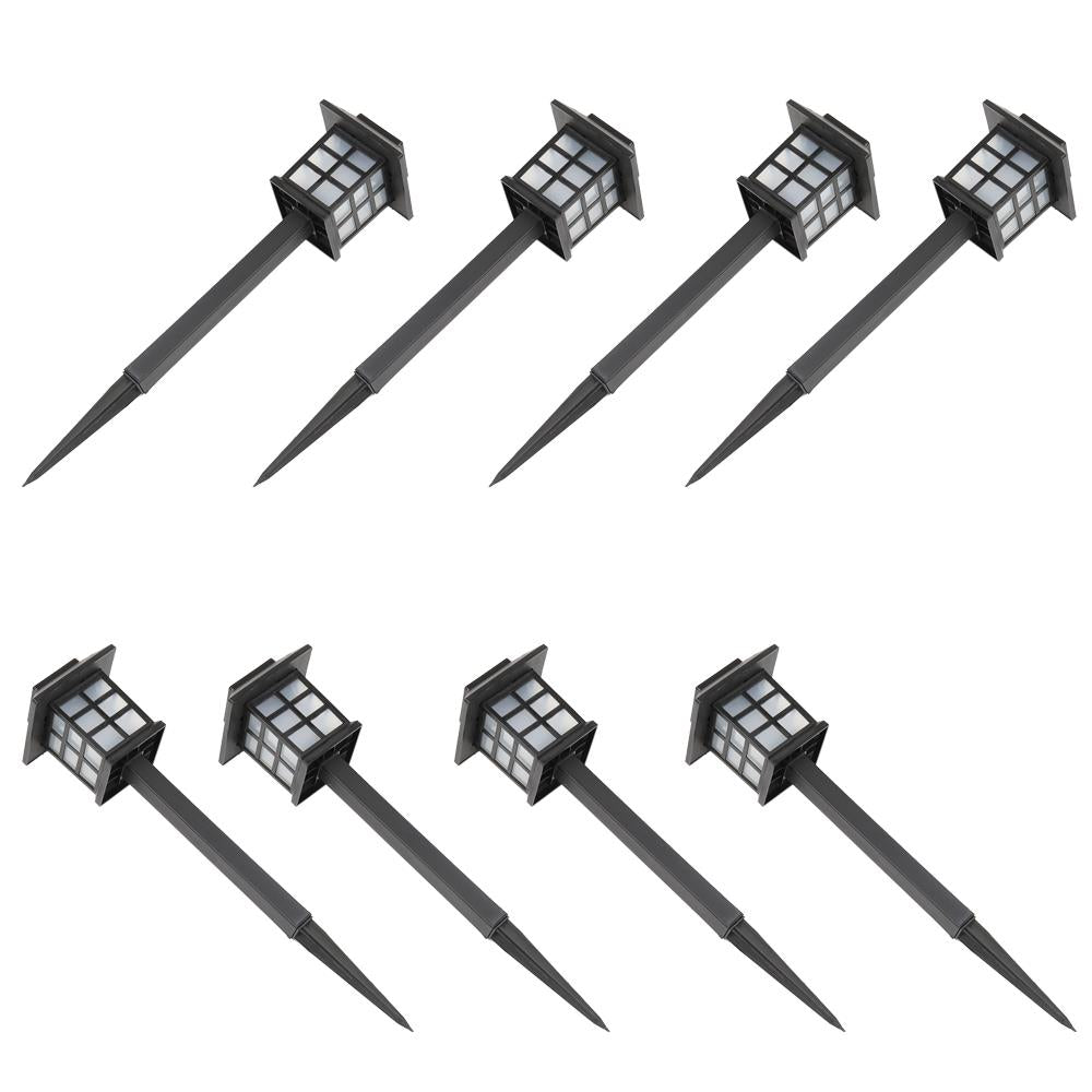 Zimtown 8PCS LED Design Path Light Solar Powered in Black