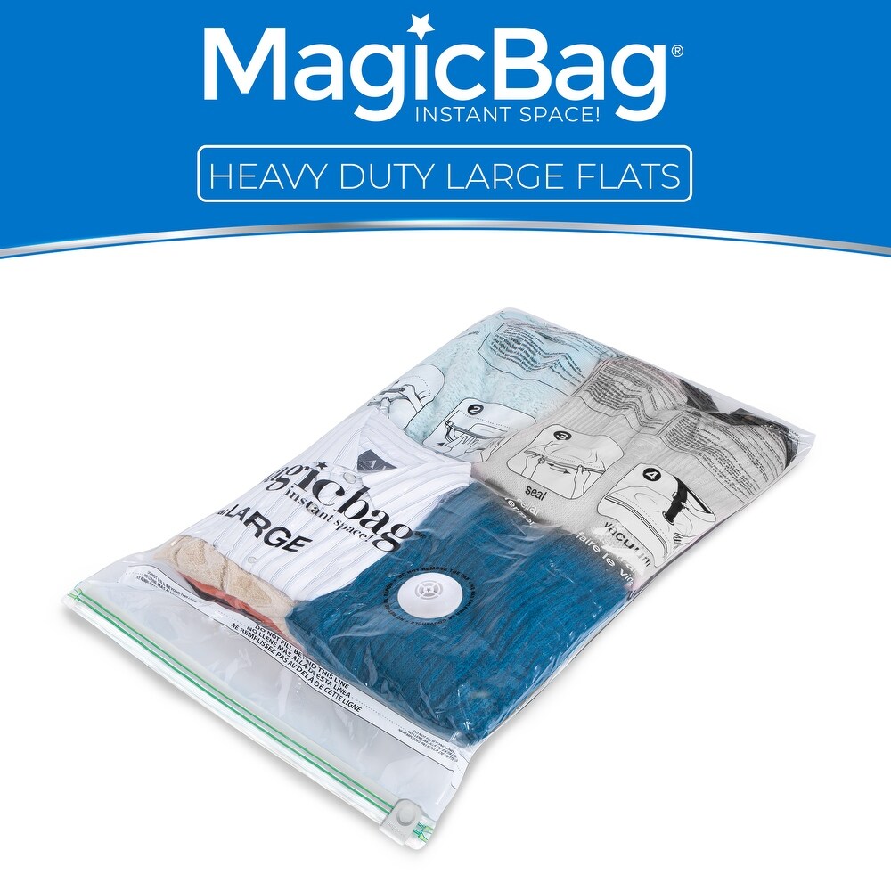 MagicBag Smart Design Instant Space Saver Storage   Flat Heavy Duty Large   12 Bags Total