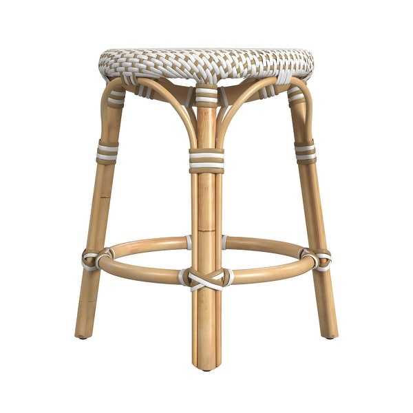 Tobias Rattan Round 18 Accent Stool