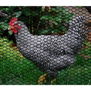 BOEN 4 ft. x 50 ft. Plastic Black Poultry Hex Garden Fence Netting PF-40005