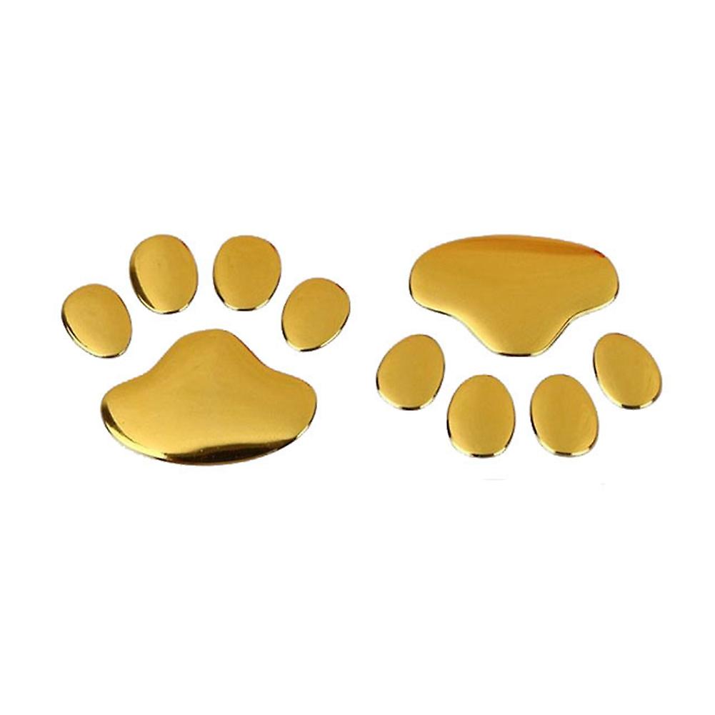 2pcs Car Paw Print Stickers Pvc Personalized Dog Footprints Stickers Creative Decorative Car Stickers Red