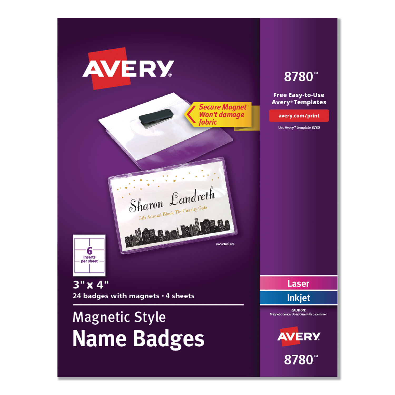 Magnetic Style Name Badge Kit by Averyandreg; AVE8780