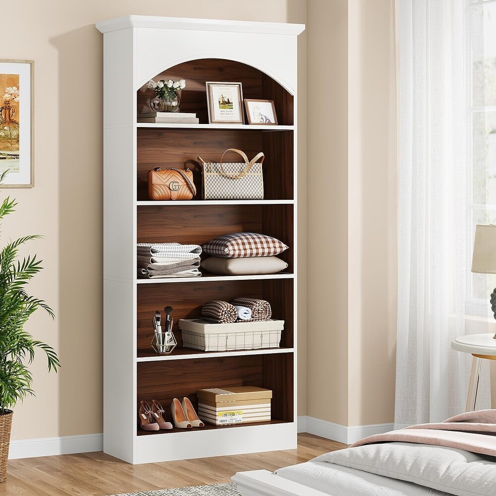 70.9'' Tall Bookcase with 5 Tier Storage Shelves