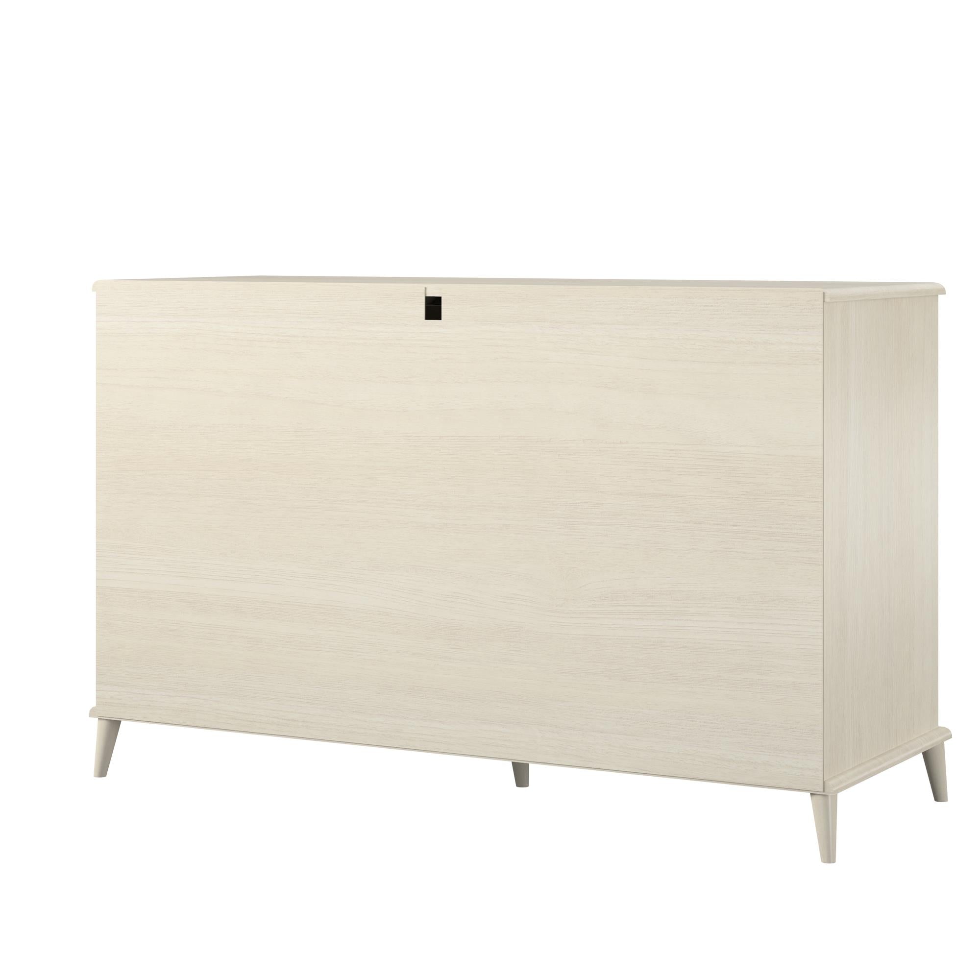 Queer Eye Farnsworth 6 Drawer Mid-Century Modern Dresser, Ivory Oak