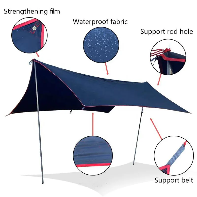 Lightweight And Portable Backpacking Waterproof Camping TrapsTent Hammock Shelter