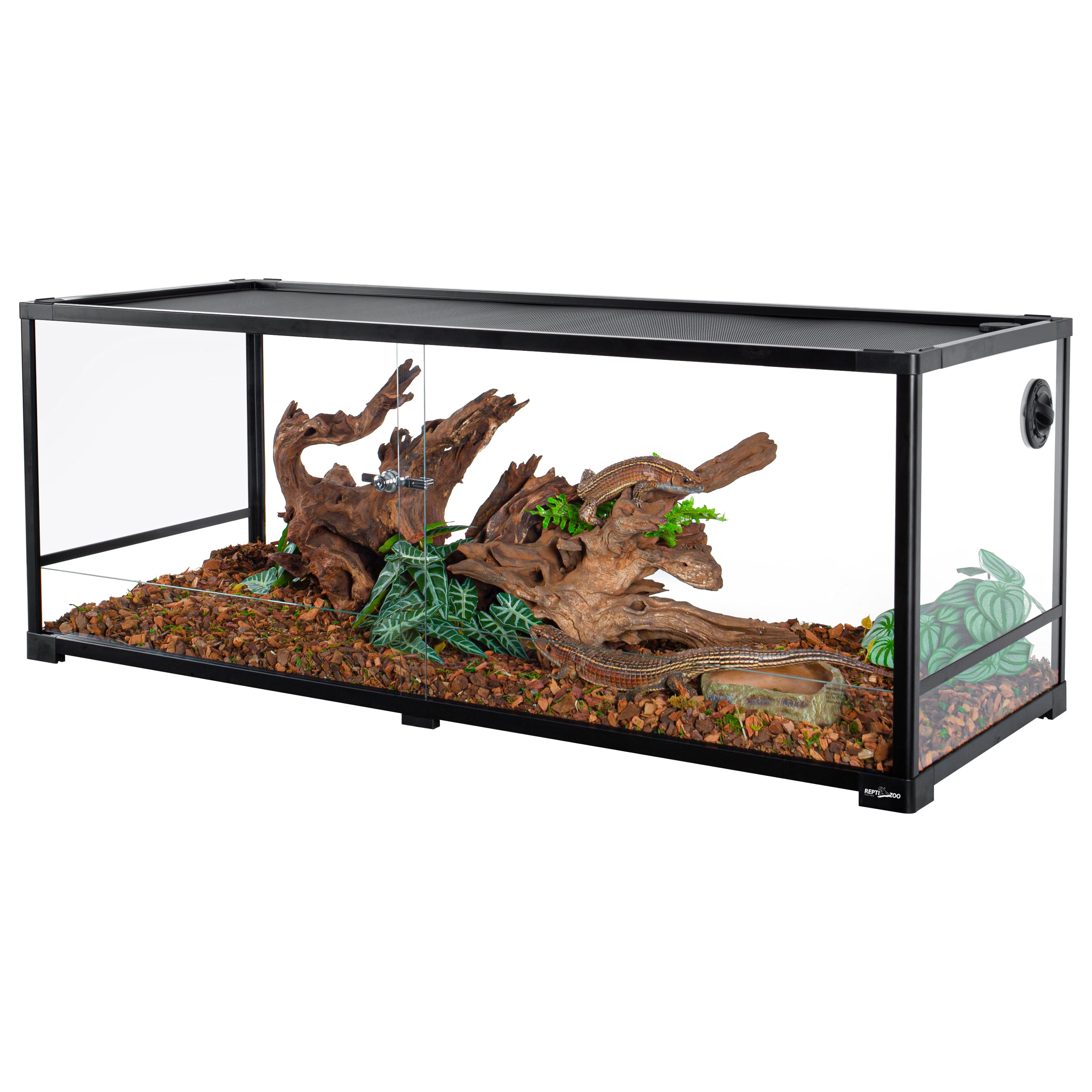 REPTIZOO Reptile Glass Tank - 48 x 18 x 18 Inches Knock Down Full View Natural Terrarium