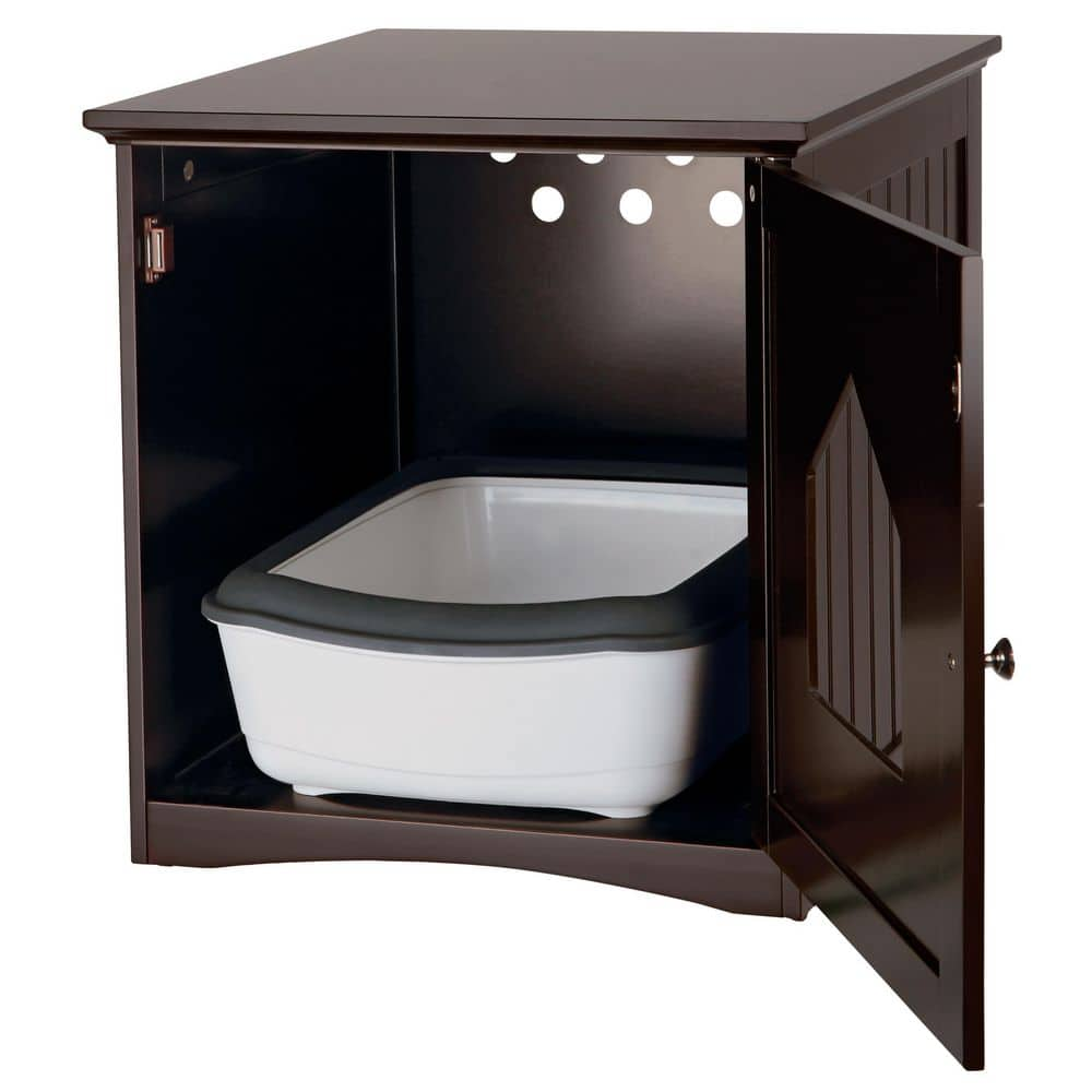 TRIXIE 19.25 in. x 20 in. x 20 in. Wooden Pet House and Litter Box 40292