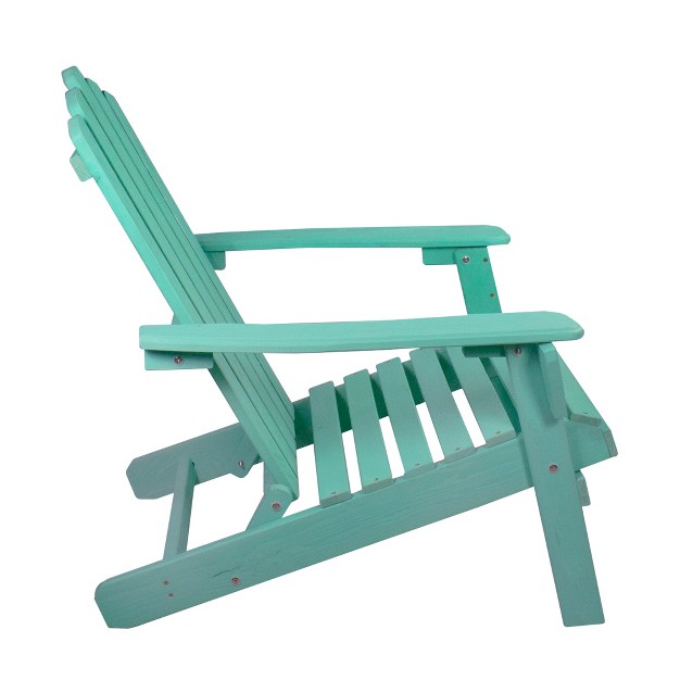 Green Classic Folding Wooden Adirondack Chair