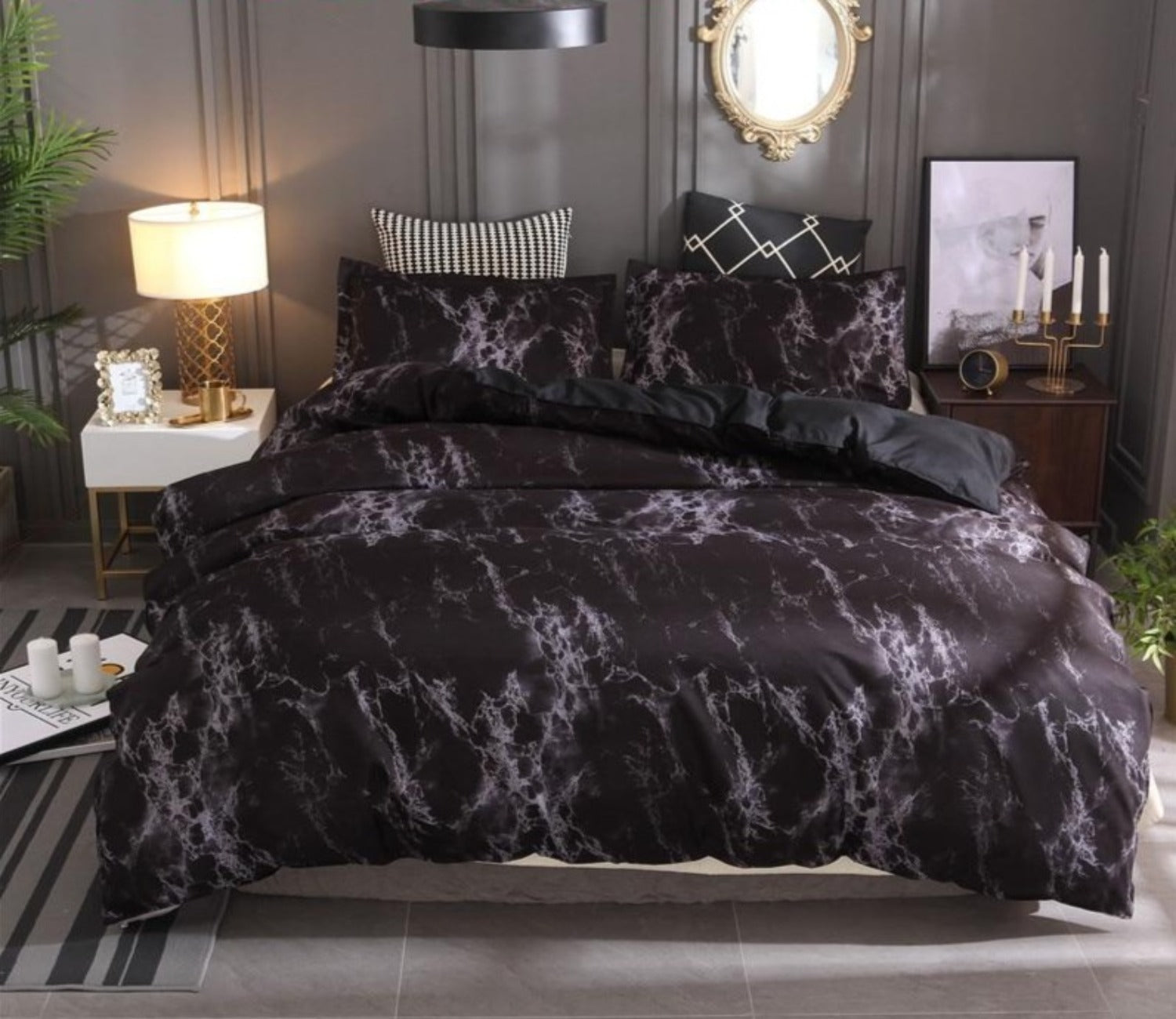 Marble Duvet Bedding Set