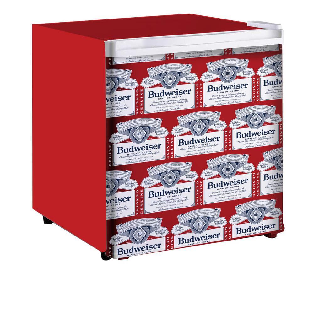 Budweiser 16 cu ft Mini Fridge Bud in Red Themed Logo without Freezer