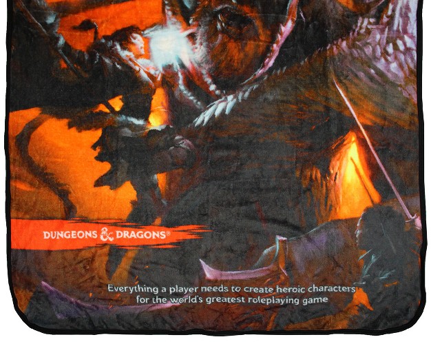 Dungeons And Dragons D amp d Player x27 s Handbook Fifth Edition Plush Throw Blanket Multicoloured