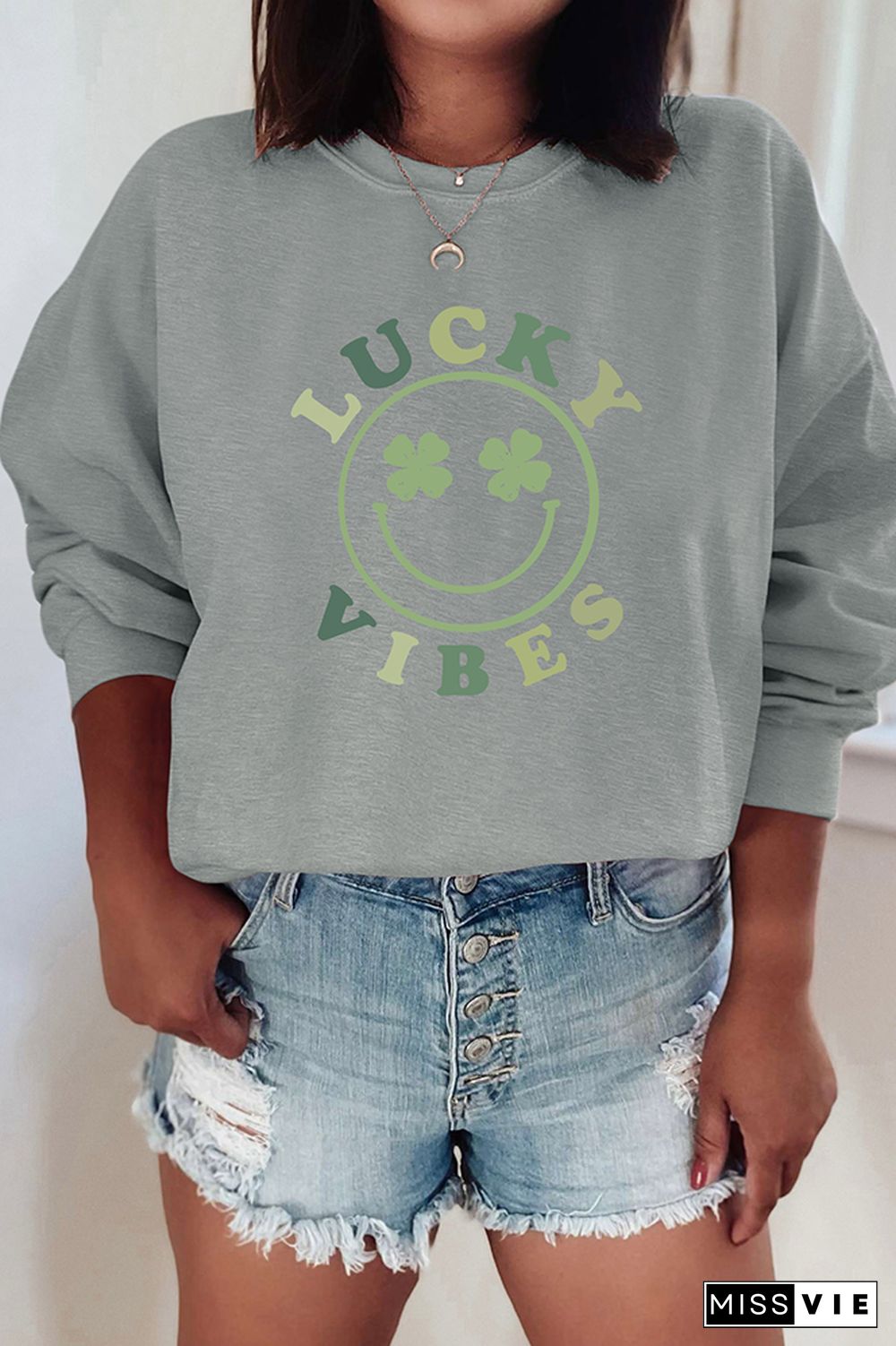 Lucky Vibes-ST Patricks Day Sweatshirt Wholesale